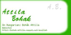 attila bohak business card
